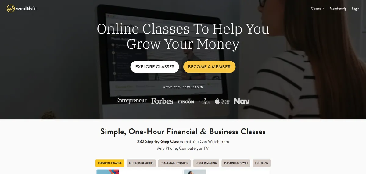 Wealthfit - Custom website example